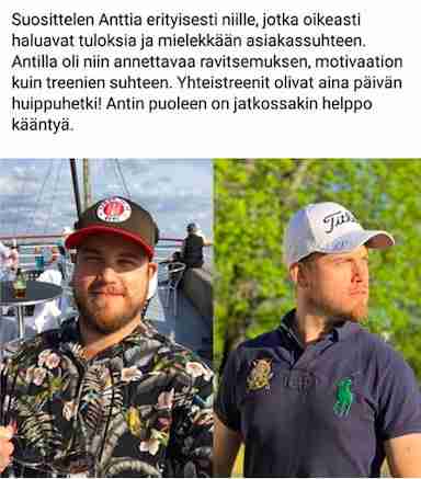 Antti Rossi, Personal trainer Kuopio. Etävalmennus. 